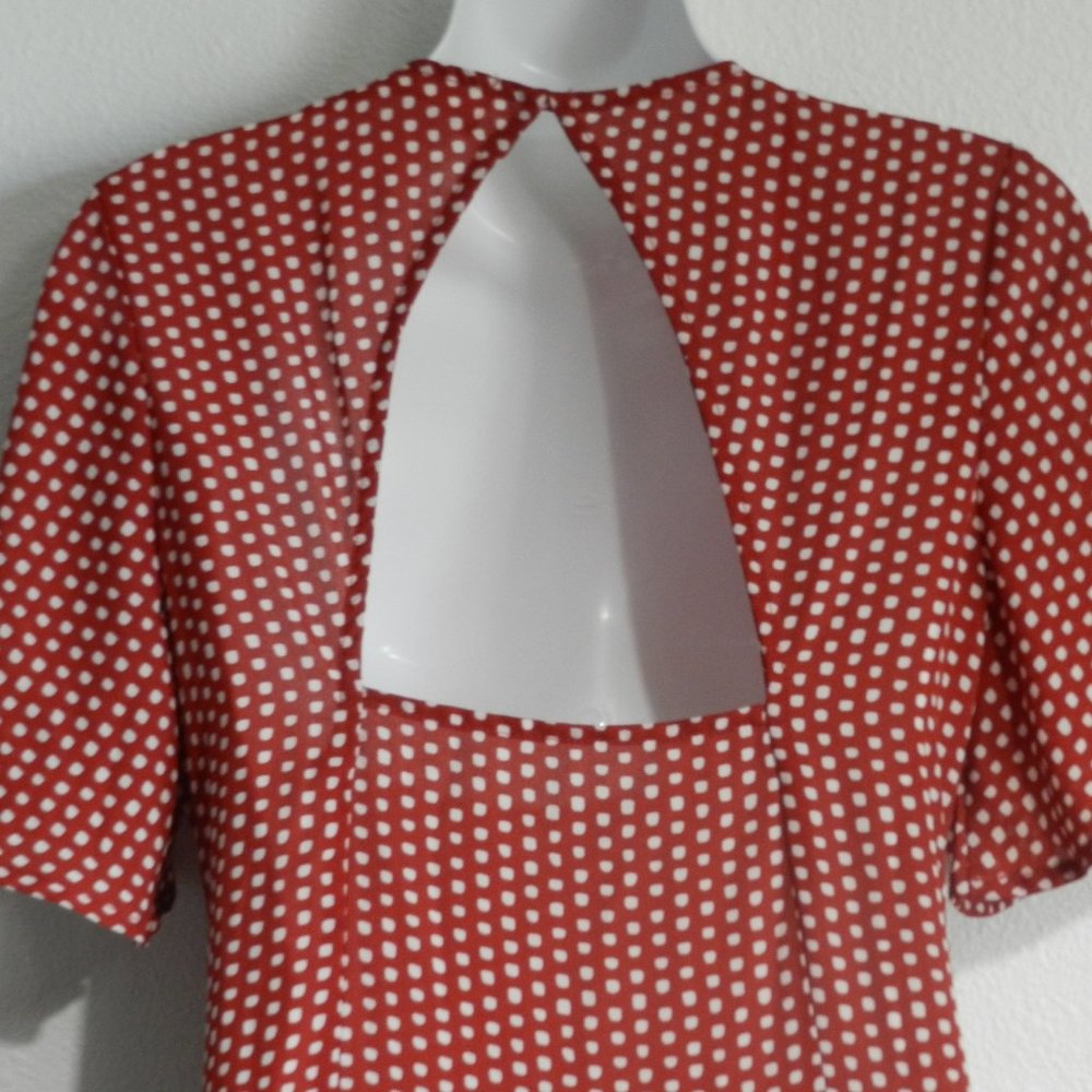 Superfoxx Button Down, Flutter Sleeve, Open Back,… - image 7